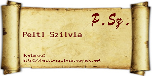 Peitl Szilvia névjegykártya