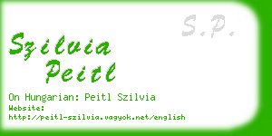 szilvia peitl business card